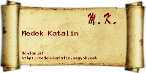 Medek Katalin névjegykártya