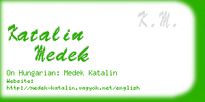katalin medek business card